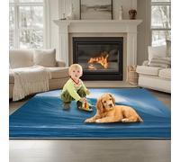 Générique Tapis de Salon Photographie Vagues Surfeurs 180 x 240 cm Doux Antidérapant Lavable en Machine Tapis Bleu Clair, pour Salon Chambre d'enfant Chambre de Gamer, décoration de Chambre