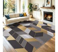 Générique Tapis de Salon Style Résumé Géométrie dans l'espace, AntidéRapant et Doux, Chambre Lavable en Machine, Tapis De Chambre Salle à Manger Decoration,Multicolore, 80 x 150 cm
