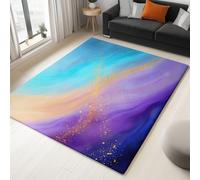 Générique Tapis de Salon Tourbillon Liquide Marbré 120x180cm Tapis Lavable Doux et Antidérapant, Moquette Grand Impression 3D pour Chambre, Salle Manger, Chambre d'enfant