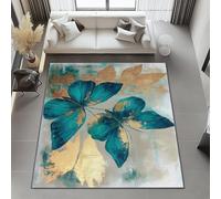 Générique Tapis de Salon Vert Gris 50x80 cm, Motif Luxe Papillon Texture - Tapis Lavable à Poil Court antidérapant Doux pour Chambre Salle à Manger Chambre d’Adulte