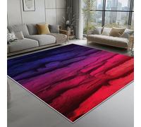 Générique Tapis de Salon Violet Rouge 40x60 cm, Motif Tie-Dye Texture - Tapis Lavable à Poil Court antidérapant Doux pour Chambre Salle à Manger Chambre d’Adulte