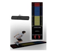 Générique Tapis de Saut en Longueur avec Marques de Mesure, natte de Fitness en Caoutchouc antidérapante. pour Corde à Sauter, Pompes et Exercices à la Maison ou l'école(Black,200x50 cm)