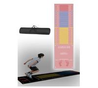 Générique Tapis de Saut en Longueur avec Marques de Mesure, natte de Fitness en Caoutchouc antidérapante. pour Corde à Sauter, Pompes et Exercices à la Maison ou l'école(Pink,200x50 cm)