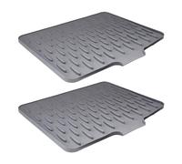 Générique Tapis de séchage incliné en Silicone de qualité Alimentaire résistant à la Tapis de comptoir antidérapant Tapis de séchage pour évier de Cuisine pour organisateurs de comptoirs de Cuisine