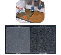 Générique Tapis De Sol Désinfectant, Séparation Sèche Et Humide pour des Propriétés Antibactériennes, Double Conception Antidérapante, Microfibre Hautement Absorbante (Black 80 * 45 cm)