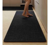 Générique Tapis de Sol tissés absorbants, Tapis de Cuisine Anti-Fatigue, antidérapants, imperméables à séchage Rapide for la Cuisine, sous l'évier, Essentiels de Bureau(Noir,45x70cm)