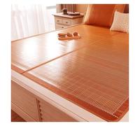 Générique Tapis De Sommeil en Bambou Double Face Respirant Matelas Rafraîchissant Pliable for L'été Portable for Lit Sol Et Voyage(Yellow,180cm*200cm)