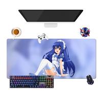Générique Tapis de Souris Anime Fairy Tail Lucy Erza Wendy Mirajane | Tapis de Souris Imperméable Extra-Large | Base en Caoutchouc Antidérapante pour PC, Portable, e-Sport (1, 35.4" × 15.7" × 0.12")