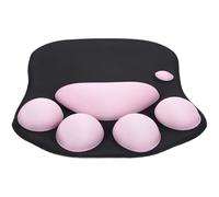 Générique Tapis de Souris Ergonomique en Silicone Forme Patte de Chat Repose-Poignet Antidérapant Noir, Accessoire Bureau Gaming pour Ordinateur Portable et Pc, Confort au Poignet