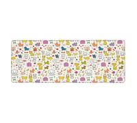 Générique Tapis De Souris Gaming 700X300 Chien Jaune Tapis de Bureau Clavier,avec Bords Cousus et Base en Caoutchouc Antidérapant,Protection Desktop,Convient pour Le Travail et Les Jeux