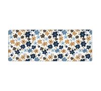 Générique Tapis De Souris Gaming 700X300 Fleur Bleue Tapis de Bureau Clavier,avec Bords Cousus et Base en Caoutchouc Antidérapant,Protection Desktop,Convient pour Le Travail et Les Jeux