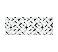 Générique Tapis De Souris Gaming 700X300 Géométrie Noire Tapis de Bureau Clavier,avec Bords Cousus et Base en Caoutchouc Antidérapant,Protection Desktop,Convient pour Le Travail et Les Jeux