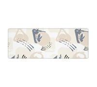 Générique Tapis De Souris Gaming 700X300 Gris Beige Tapis de Bureau Clavier,avec Bords Cousus et Base en Caoutchouc Antidérapant,Protection Desktop,Convient pour Le Travail et Les Jeux