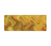 Générique Tapis De Souris Gaming 700X300 Jaune Abstrait Tapis de Bureau Clavier,avec Bords Cousus et Base en Caoutchouc Antidérapant,Protection Desktop,Convient pour Le Travail et Les Jeux