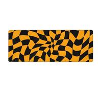 Générique Tapis De Souris Gaming 700X300 Jaune Et Noir Tapis de Bureau Clavier,avec Bords Cousus et Base en Caoutchouc Antidérapant,Protection Desktop,Convient pour Le Travail et Les Jeux