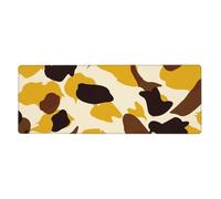 Générique Tapis De Souris Gaming 700X300 Jaune Marron Tapis de Bureau Clavier,avec Bords Cousus et Base en Caoutchouc Antidérapant,Protection Desktop,Convient pour Le Travail et Les Jeux