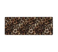 Générique Tapis De Souris Gaming 700X300 Marron Noir Tapis de Bureau Clavier,avec Bords Cousus et Base en Caoutchouc Antidérapant,Protection Desktop,Convient pour Le Travail et Les Jeux