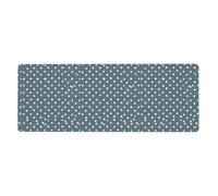 Générique Tapis De Souris Gaming 700X300 Points Blancs Tapis de Bureau Clavier,avec Bords Cousus et Base en Caoutchouc Antidérapant,Protection Desktop,Convient pour Le Travail et Les Jeux