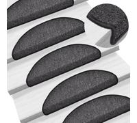 Générique Tapis d'escalier 10 pièces 56 x 17 x 3 cm Anthracite Demi-Rond,Maison & Jardin, Produits ménagers, Revêtements de marches, Anthracite (Poids 1.79KG)