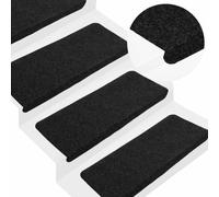 Générique Tapis d'escalier Auto-adhésifs 30 pcs Noir 65x24,5x3,5 cm,Maison & Jardin, Produits ménagers, Revêtements de marches, Noir (Poids 6.4KG)