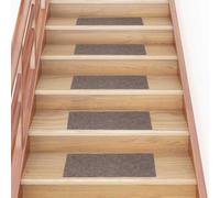 Générique Tapis d'escalier Autocollants 15 pièces 60 x 25 cm Beige Rectangulaire,Maison & Jardin, Produits ménagers, Revêtements de marches, Beige (Poids 3.21KG)