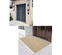 Générique Tapis d'extérieur Enroulable, avec Cadre en Aluminium et Dos antidérapant, Facile à Ranger, idéal for l'entrée de Villa, terrasse ou Usage Commercial(Yellow,3.0x4.0ft/900x1200mm)