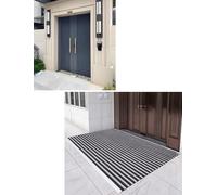 Générique Tapis d'extérieur Enroulable, avec Cadre en Aluminium et Dos antidérapant, Facile à Ranger, idéal for l'entrée de Villa, terrasse ou Usage Commercial(Black,3.0x6.0ft/900x1800mm)