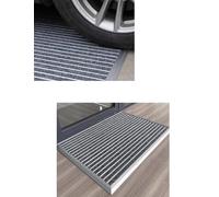 Générique Tapis d'extérieur Robuste et imperméable, résistant aux intempéries, avec Cadre en Aluminium et antidérapant, idéal for Garage, Porche, Porte d'entrée et Usage Commercial.(23.6x35.4in)