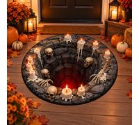 Générique Tapis d'halloween 3D, Nouveaux Tapis 3D optiques tricherie d'halloween (H,47 Pouces)