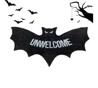 Générique Tapis d'halloween,80x40 cm Tapis Porte en Forme de Chauve Souris Malvenue - Décoration Horreur pour Entrée Salon Balcon Chambre Salle de Séjour