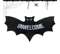 Générique Tapis d'halloween en Forme de Chauve-Souris | 80x40 cm Tapis Porte en Forme de Chauve Souris Malvenue,Décoration Horreur pour Entrée Salon Balcon Chambre Salle de Séjour