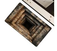 Générique Tapis d'Illusion 3D - Design Fissure Plancher | Illusion de Tapis avec Trou | pour Entrée Chambre Intérieur Extérieur Cuisine Salle De Bain Toilettes Appartement