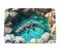 Générique Tapis d'illusion 3D - Tapis imprimé flaque d'eau, de Sol antidérapant pour la décoration de la Maison | à Effet Optique créatif, pour Salon, Chambre à Coucher, Salle de Bain, Douche, Toile