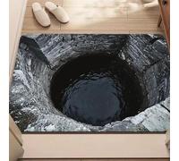 Générique Tapis d'illusion Optique 3D, Tapis Qui ressemblent à Un Trou, Trou dans Le d'illusions au Sol avec des Particules antidérapantes (B,40 * 60cm)