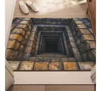 Générique Tapis d'illusion Optique 3D, Tapis Qui ressemblent à Un Trou, Trou dans Le d'illusions au Sol avec des Particules antidérapantes (C,40 * 60cm)