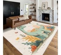 Générique Tapis Dinosaure de Dessin Animé, Tapis Entree Interieur Animaux Kawaii, Poils Antidérapant Courts Doux Moquette Paillasson Interieur Entree Un Nettoyage Facile 60 x 90 cm P-&79