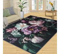 Générique Tapis d'intérieur à Motif de Fleurs, Tapis d'intérieur Naturel, Tapis de Salon antidérapant, Lavable, Tapis décoratif et décoration d'intérieur, 12,7 x 15,2 cm