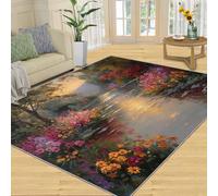Générique Tapis d'intérieur à Motif de rivière, Tapis d'intérieur réaliste, Tapis de Salon, Tapis antidérapant Lavable, Tapis décoratif et décoration d'intérieur