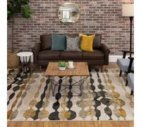 Générique Tapis D'intérieur À Poils Courts Lavable, Tapis Classique Antidérapant, sans Peluche Et Résistant Aux Taches, Tapis Doux pour Salon, Chambre Et Salle À Manger,B,100 * 160cm