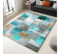 Générique Tapis Doux Antidérapante Moquette décoratifs Cubes Modernes Et Géométriquesrésistant à la décoloration Hydrofuge Idéal pour Salon, Chambre De Garçon et Chambre d'Adolescent 100 x 150 cm