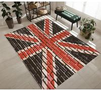 Générique Tapis Drapeau Britannique 50x80cm Rétro Brique Tapis Entrée Paillasson Décoration Antidérapant, Lavable Poils Ras Tapis Doux Chambre pour Canapé Carpet, Living Room Bedroom,Cuisine 1H518