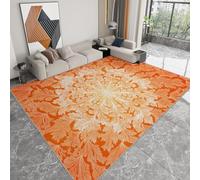 Générique Tapis Enfant Adulte Feuilles Florales William Morris 180 x 240 cm Antidérapant Poil Court Tapis, Couleur Orange Résistant Doux Moquette pour Salon Chambre à Coucher Cuisine