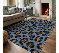 Générique Tapis Entree Interieur 60x90 Motif Ferme Imprimé Léopard, Tapis de Porte Imprimé Ferme Chasse Animaux, Paillasson Lavable Antidérapant, Decoration Chambre Cuisine, Poil Ras, Doux fc225