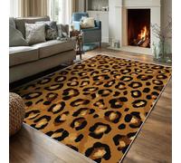 Générique Tapis Entree Interieur 60x90 Motif Leopard, Tapis de Porte Imprimé Ferme Chasse Animaux, Paillasson Lavable Antidérapant, Decoration Chambre Cuisine, Poil Ras, Doux fc238