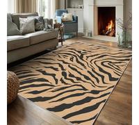 Générique Tapis Entree Interieur 60x90 Motif Zebre, Tapis de Porte Imprimé Ferme Abstrait Animaux, Paillasson Lavable Antidérapant, Decoration Chambre Cuisine, Poil Ras, Doux fc199