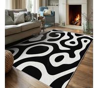 Générique Tapis Entree Interieur 90x120 Motif Irrégulière Vagues, Tapis de Porte Imprimé Abstrait Tourbillon, Paillasson Lavable Antidérapant, Decoration Chambre Cuisine, Poil Ras, Doux I96