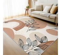 Générique Tapis Entree Interieur Boho Abstrait, Petit Tapis Motif Arche Botanique Milieu du Siècle Chambre 40 x 60 cm, Antidérapant Lavable Doux à Poils Ras, Decoration Maison W-Z4