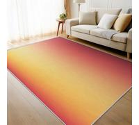 Générique Tapis Entree Interieur Dégradé Rouge Orange 60 x 90 cm, Lavable Petit Tapis Ombré Moderne, Poils Antidérapant Poils Ras Doux Moquette pour Paillasson Exterieur Entree P-&138