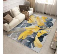 Générique Tapis Entree Interieur Feuilles de Bananier 50 x 80 cm, Lavable Petit Tapis Plante Tropicale, Poils Antidérapant Poils Ras Doux Moquette pour Paillasson Exterieur Entree P-&107