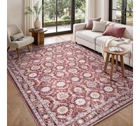 Générique Tapis Entree Interieur Salon Chambre Adulte Salle a Manger Cuisine, Oriental Traditionnel Multicolore Vintage, Rouge, 60 x 120 cm